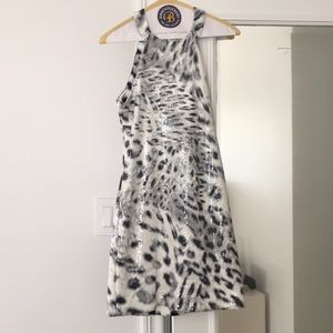 Parker leopard sequin cocktail dress
